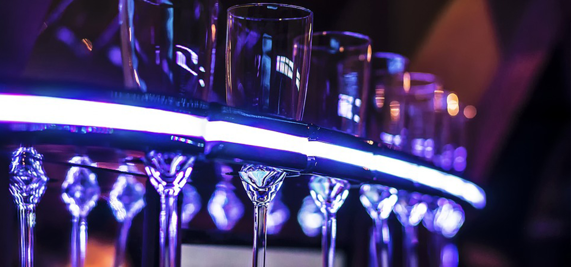 party bus rental ann, bar detail