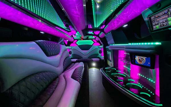 Leather seats on the Charger Limo