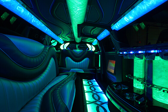 Blue Lighting on a Limo