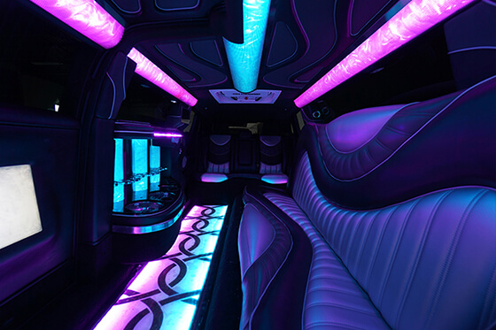 Limo Built in bar and leather seats