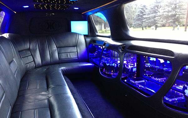 Inside the limo