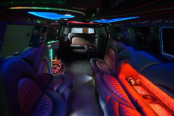 Inside a 20 Passenger Escalade Limo