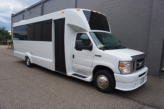 party bus with leather seats