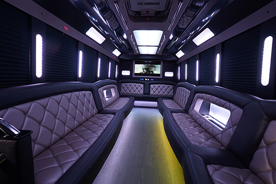 Inside the 28 Passenger Party Bus