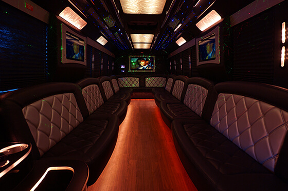 Inside a party bus