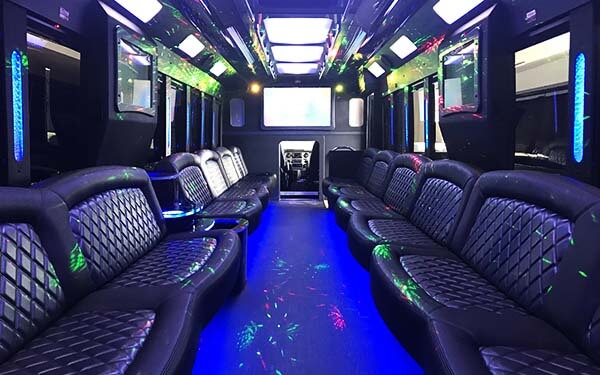deluxe interiors limo party bus